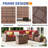 5 - Person Outdoor Rattan Sectional Seating Group with Fire Pit-1986738573