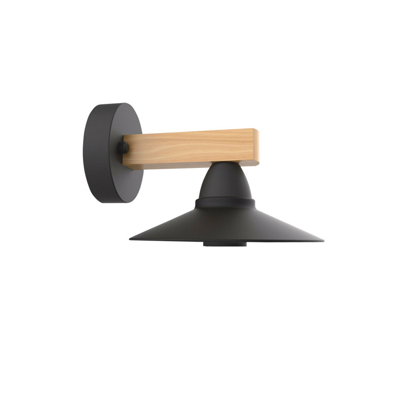 Doegolia Armed Sconce, Black, No