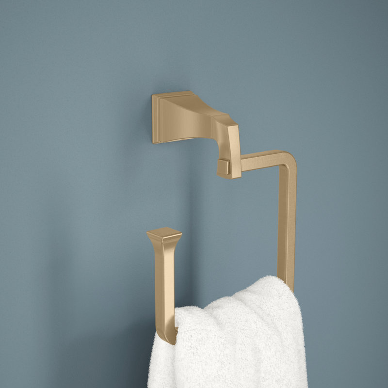 Dryden Towel Ring, Aged Pewter
