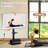 Tilt and Height Adjustable Floor TV Stand with Power Outlet and Adjustable AV Shelf