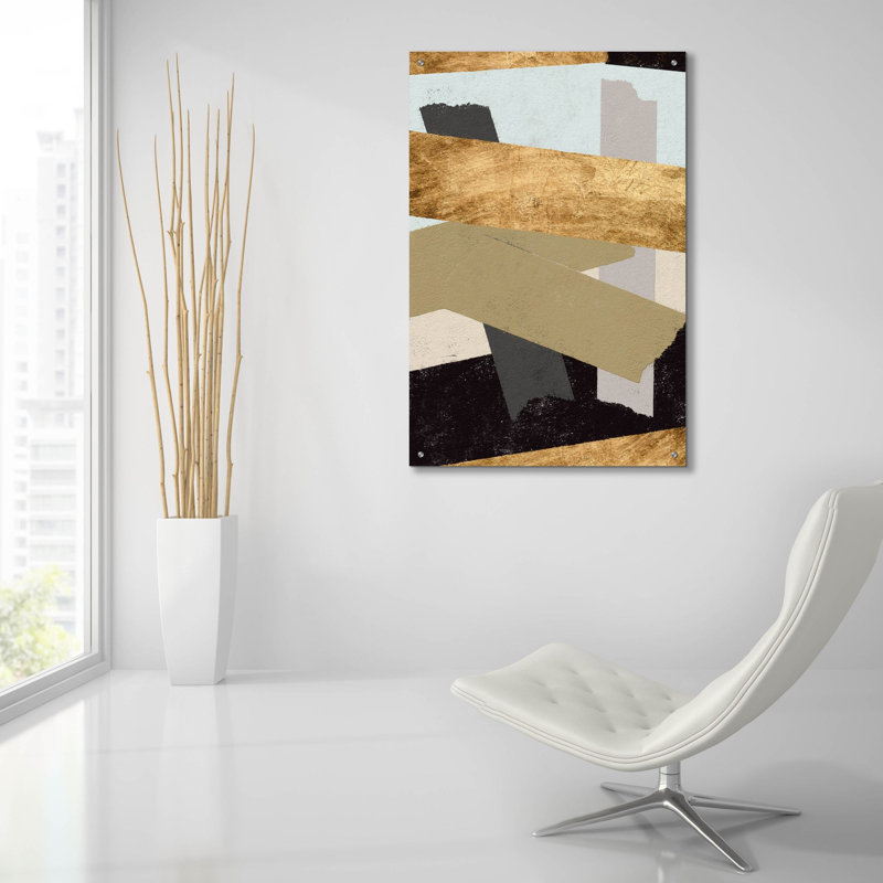  «Taped Up 1» par Alonzo Saunders, art mural en verre acrylique, 24 po x 36 po