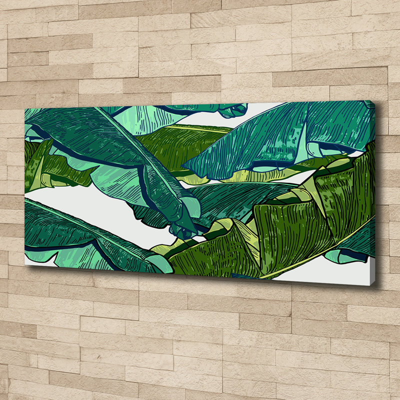 Banana Leaves - Print, Canvas, 50cm H x 125cm W x 2cm D