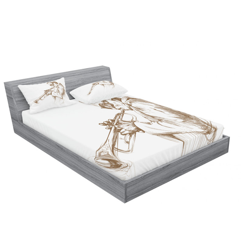 Microfiber Sheet Set, Queen Sheet Set with Fitted Sheet