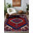 Gulhayo Collection Digital Print Cotton-Polyester Burgundy Navy Moroccan Rug-1087492717