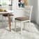 Luz Linen Slat Back Side Chair in White
