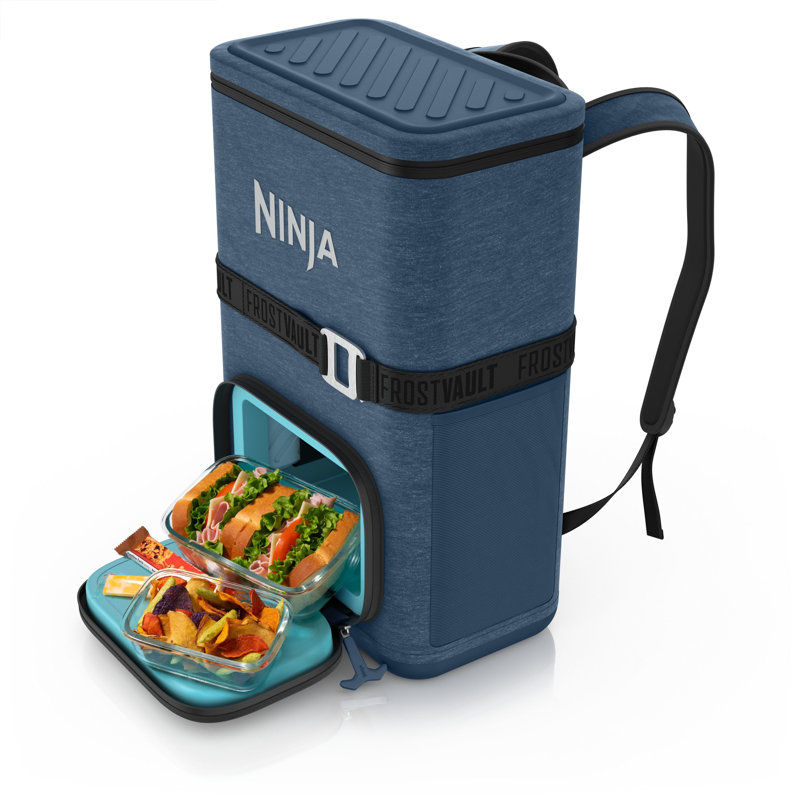 Ninja Outdoor Frostvault Go 24-can Soft Cooler With Dry Zone, Lakeshore Blue