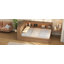 Lit de jour en bois pleine grandeur avec tablettes de rangement, USB, DEL et 2 tiroirs-892505461