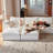 110.2" Cloud Sectional Couches With Deep Seat,3-Seat Sofa With 3 Storage Ottoman Or Living Room