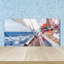 Avihay Vehicles - Brown - Sailboat In The Sea - No Frame Print on Glass