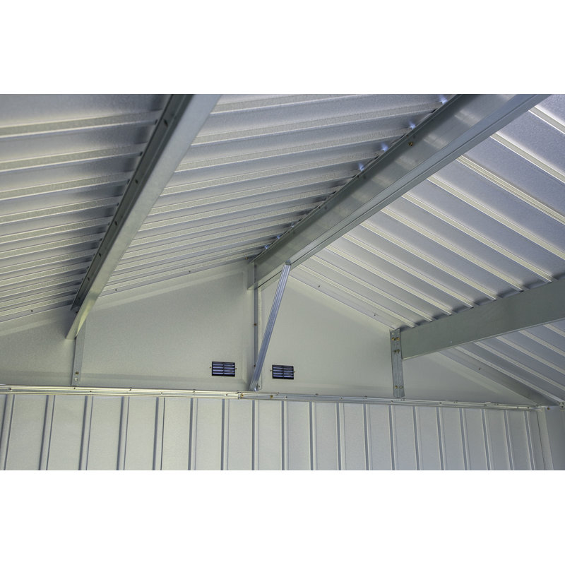 Elite 10 ft. x 4 ft. Silver Galvalume Steel Storage Shed Kit
