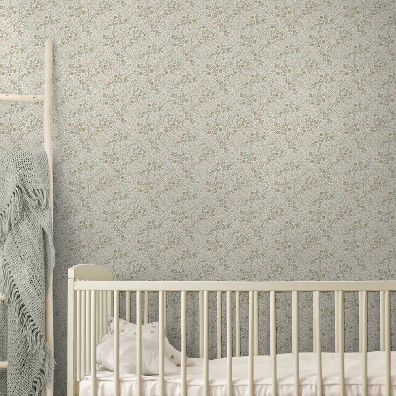 William Morris Clover Spring Garden Wallpaper, Pink/Gray