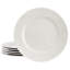  Ensemble de 6 assiettes en grès blanc Olevia, service pour 6