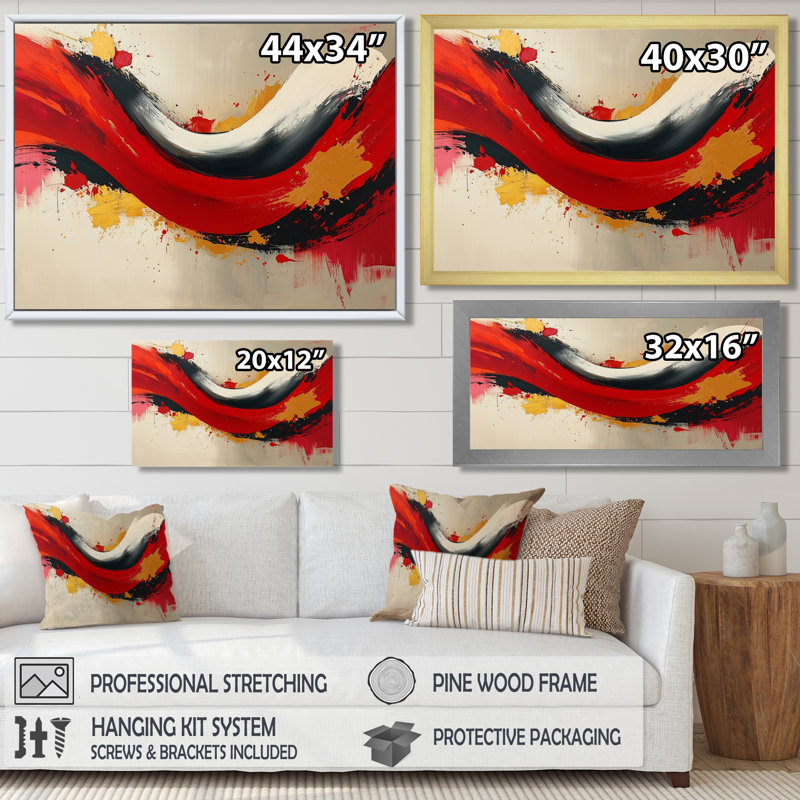 Whisenhunt - Abstract Canvas Art Print, Toile tendue, Ne s’applique pas, H 24 po x l 32 po