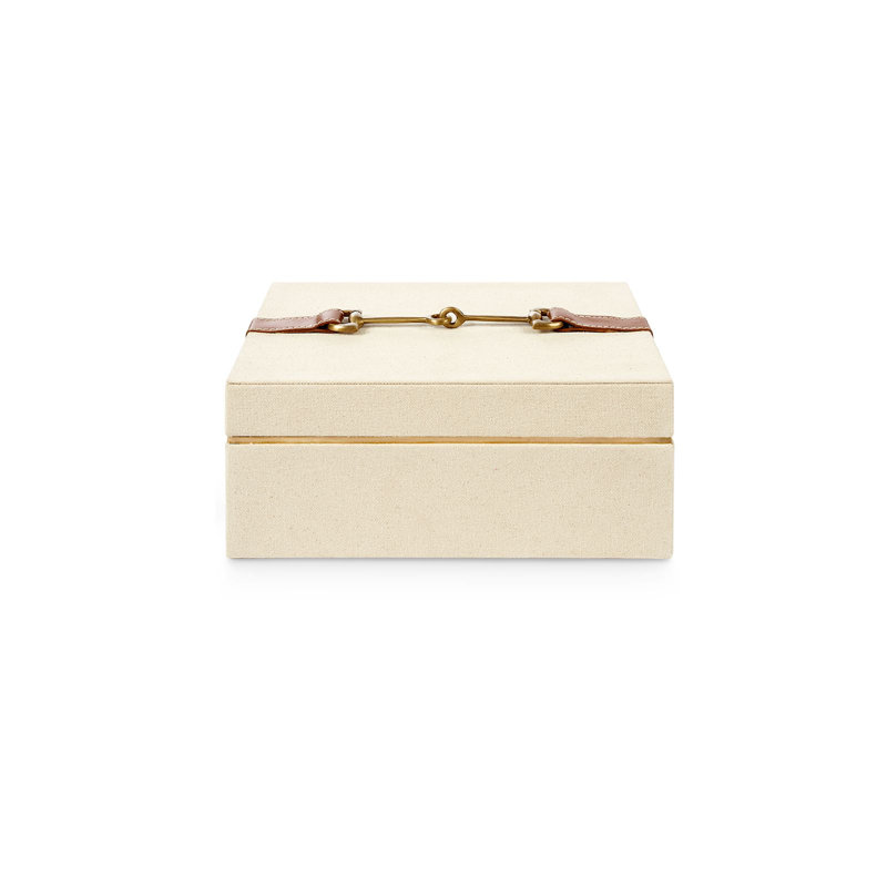 Buckley Handmade Decorative Box, Tan/Natural