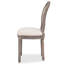 Tissu de chaises de salle à manger crème