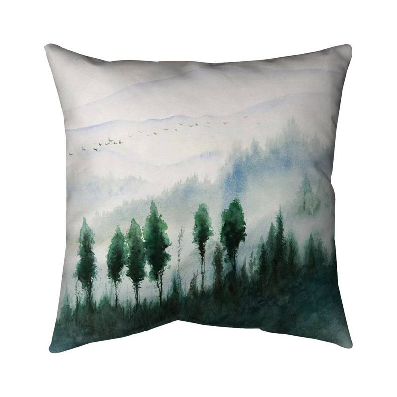 Landscape in Watercolor - Mountains Office – Throw Pillow Cover Only, Double-Sided Print, Insert Not Included