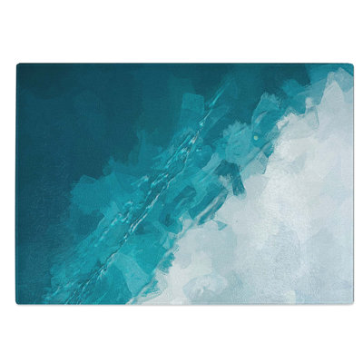 Tempered Glass Ocean Droplets Chopping Board