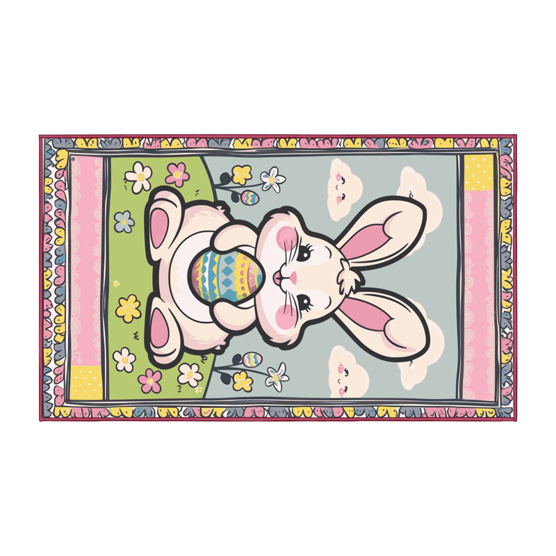 Le tapis des Fêtes de Pâques Printemps Aisle®, Rectangle de 5 pi x 8 pi