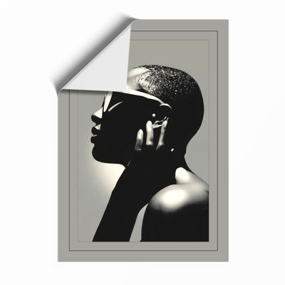 Profile in Light Modern - Framed Print