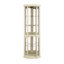 Vitrine blanche antique avec éclairage, + verre, 70,32 po Grande armoire décorative blanche de 25 lb par tablette, rehausseur d'espace