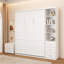 Lit escamotable Queen Size avec armoire de rangement latérale réversible-1960407598