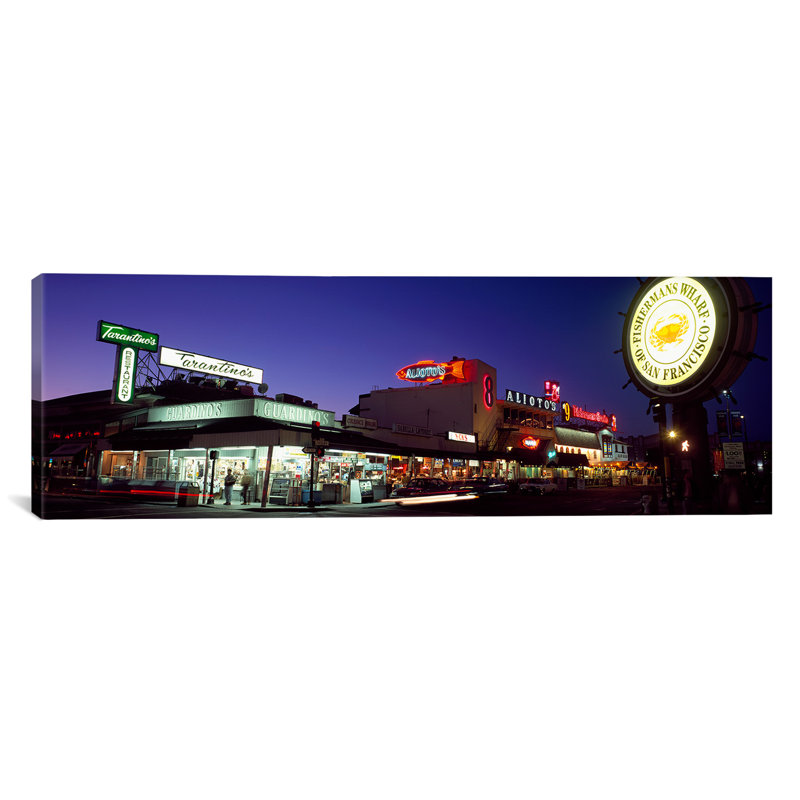 «Fisherman's Wharf, San Francisco, California», reproduction de photo sur toile, H 16 po x l 48 po x P 1,5 po