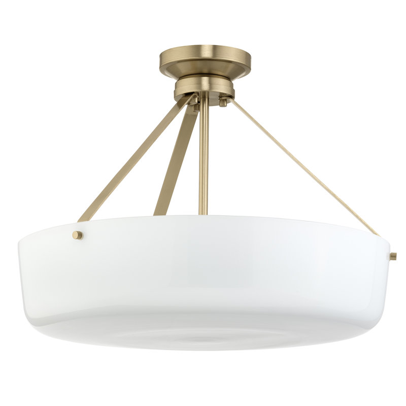 Lieon Convertible Pendant with Glass, 16" H x 20" W x 20" D, 3 Lights, Bronze