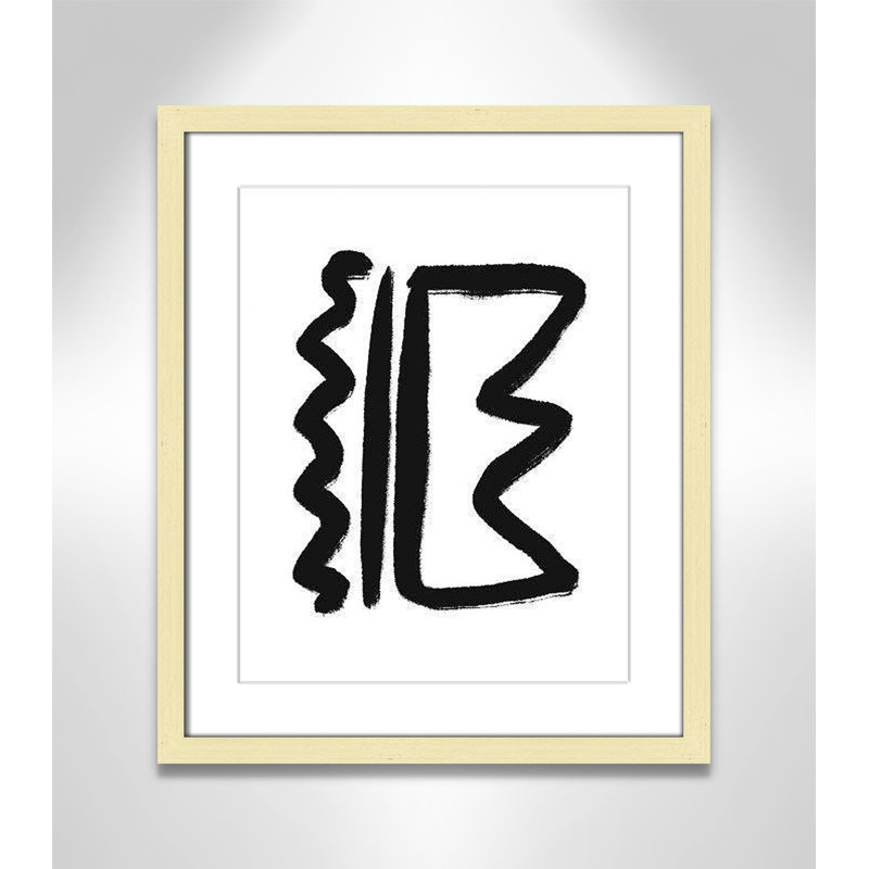 «Line Dessin Collection Royals» sur papier par Leah Straatsma, reproduction, H 19 po x l 16 po x P 1,25 po, Cadre doré mat