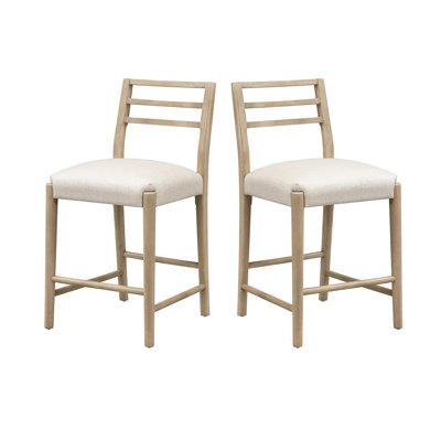 Counter Stool with Ladder Back(Set of 2)