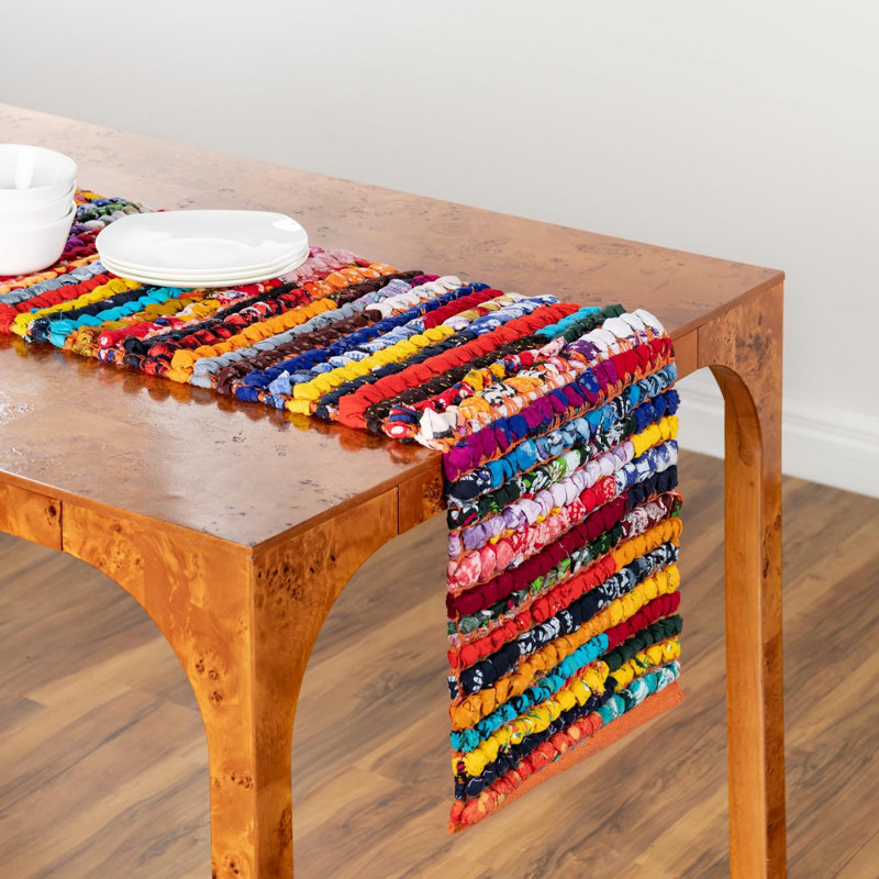 Cotton Southwestern Indoor Rug, Runner 1'2" x 8'