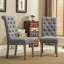 Chaise de salle à manger en bois massif gris Grey-125551521