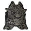 Isola Hide Oriental Handmade Hand-Knotted Novelty 6' x 7' Leather Indoor Use Only in Silver/Black-8926984-26803369
