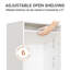 Armoire murale flottante blanche 63 po, armoire de rangement murale suspendue en bois pour la salle de lavage et la cuisine-134456772