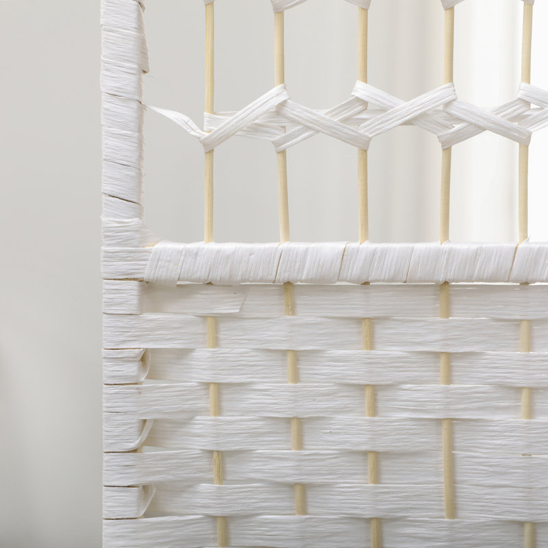 6 Panel Room Divider, White