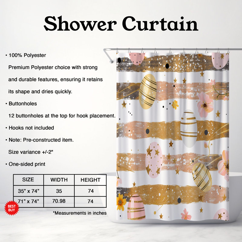Easter Glow - Premium Shower Curtain, 74"H x 71"W