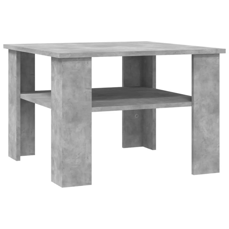 Abdulrahman Four Leg Coffee Table with Storage, Concrete Grey