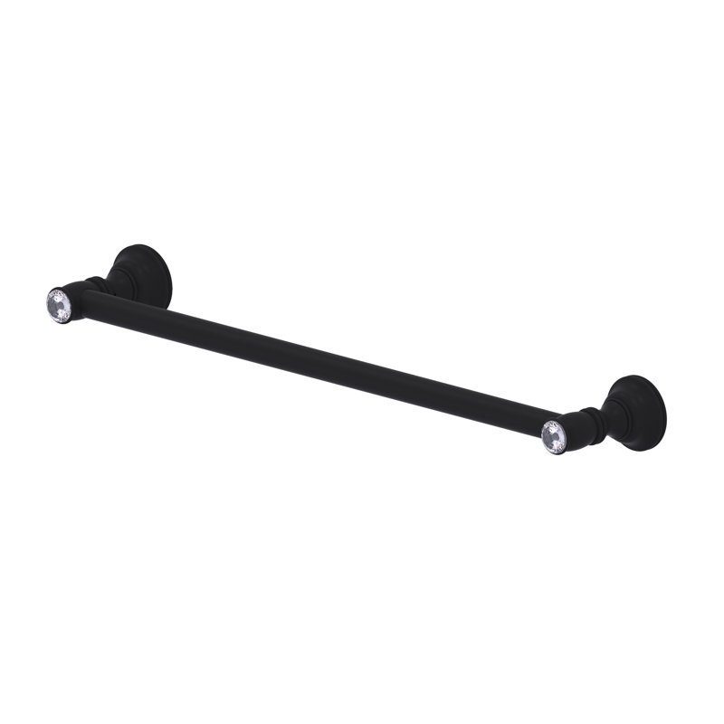 Barre à serviettes murale Freyja, Noir mat, H 3,5 po x l 30 po x P 2 po