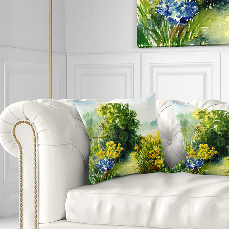 Coussin paysage, 16 po x 1 po, Coussin décoratif