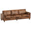 3 Seater Faux Leather Sofa-1956057671