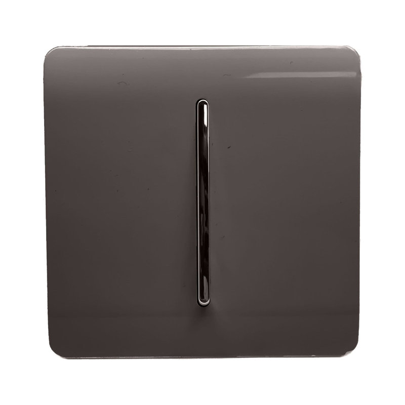 Trendi Switch 1 Gang Retractive Home Automation Switch, Dark Brown