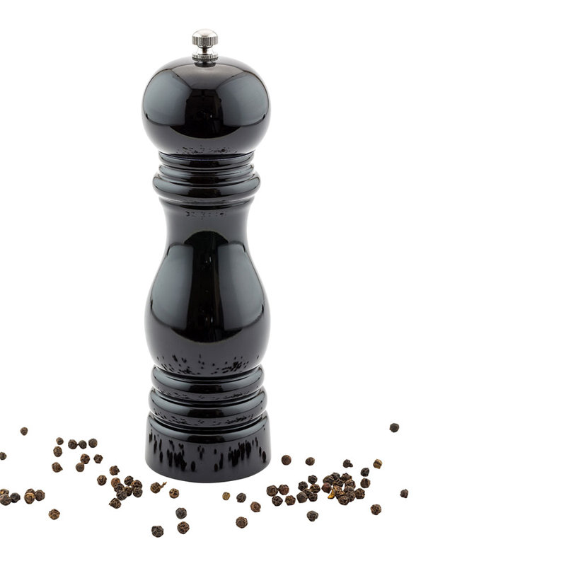 Pepper Mill, Black, 7.5" H x 2.3" W x 2.3" D