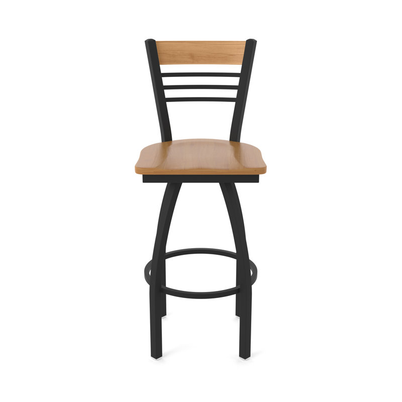 Tabouret de comptoir pivotant 880 Eleanor, Noir, Tabouret de comptoir (siège d’une hauteur de 25