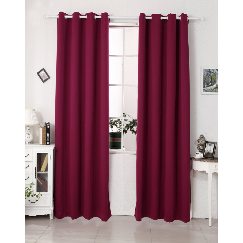 Avahlyn Room Darkening Eyelet Curtain Panel, Width 135 x Drop 245 cm, Blackberry