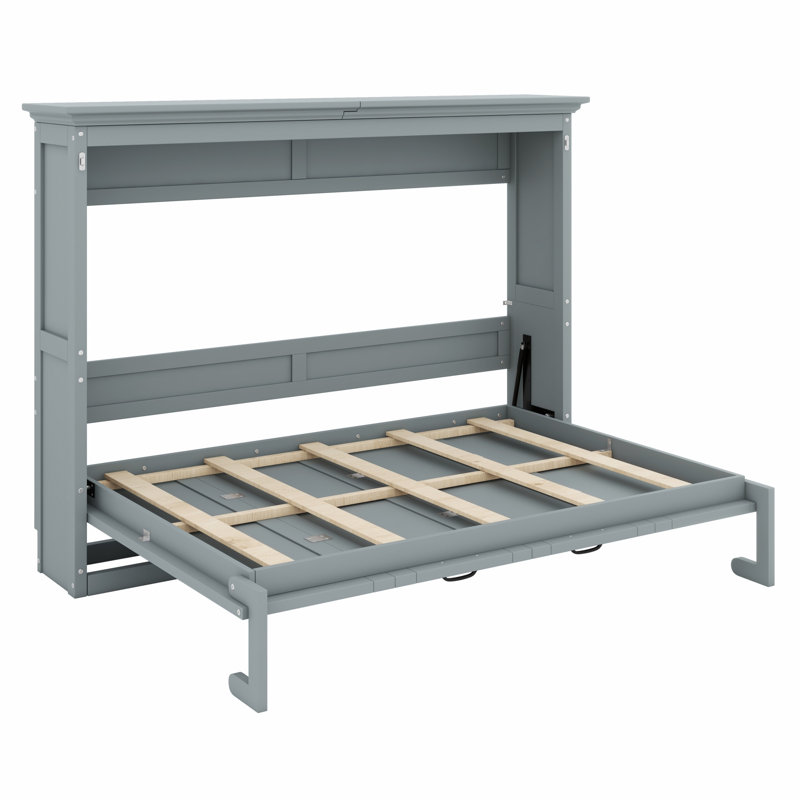 Lit escamotable moderne dans une armoire, Gris