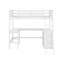 Lit mezzanine simple avec tablettes et bureau
