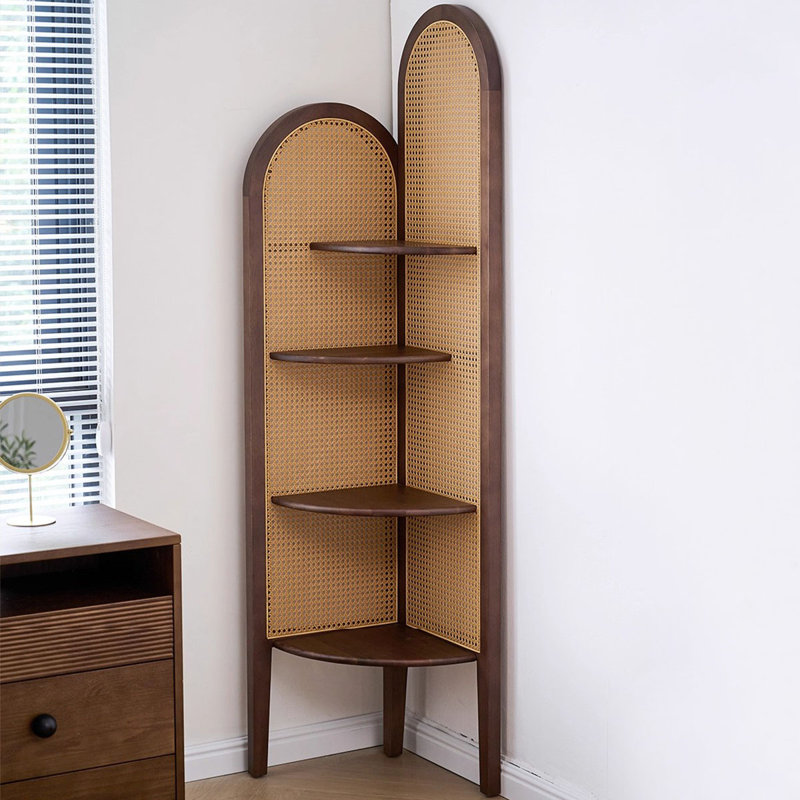 Armoire de coin en bois massif