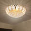 Luminaire de plafond 24 pouces or Lotus, plafonnier encastré de luxe avec télécommande