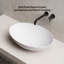 Lavabo vasque ovale à surface solide 19 po x 13 po MonBlari - blanc mat-120971720