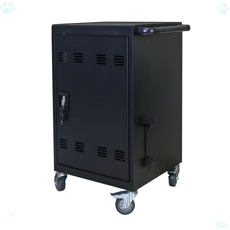 Tablet Laptop 32-Bit-Plastic Device Basket Device For Mobile Charging Trolley, Matt Black