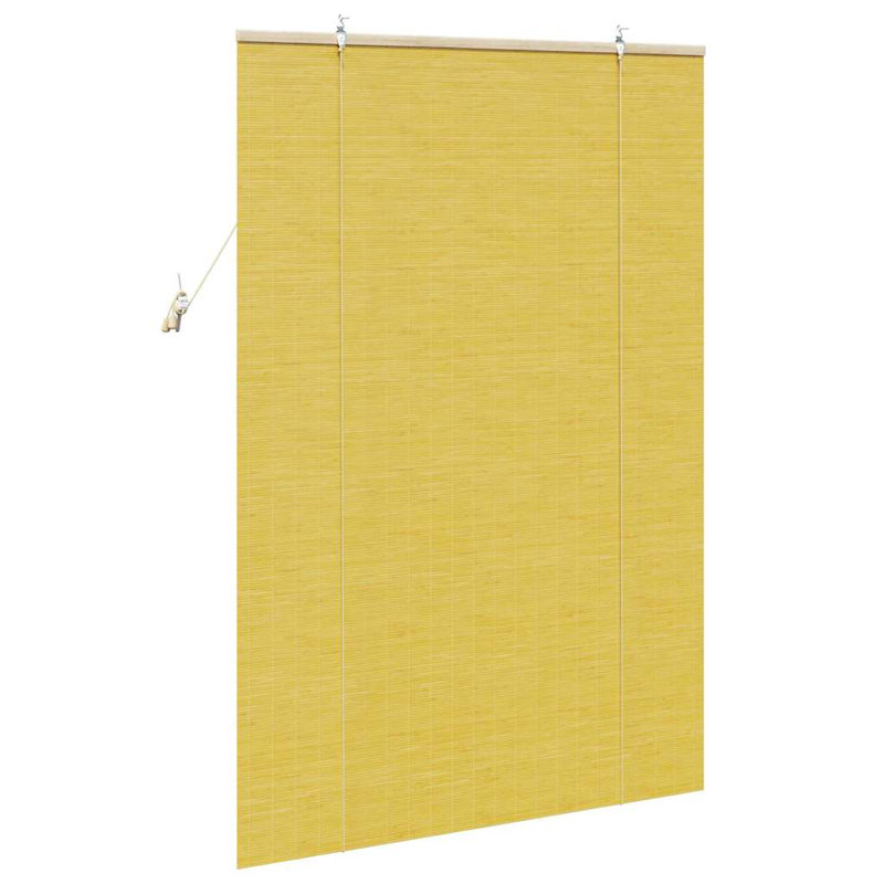 Bamboo Venetian Blind, Yellow, 160cm L x 100cm W